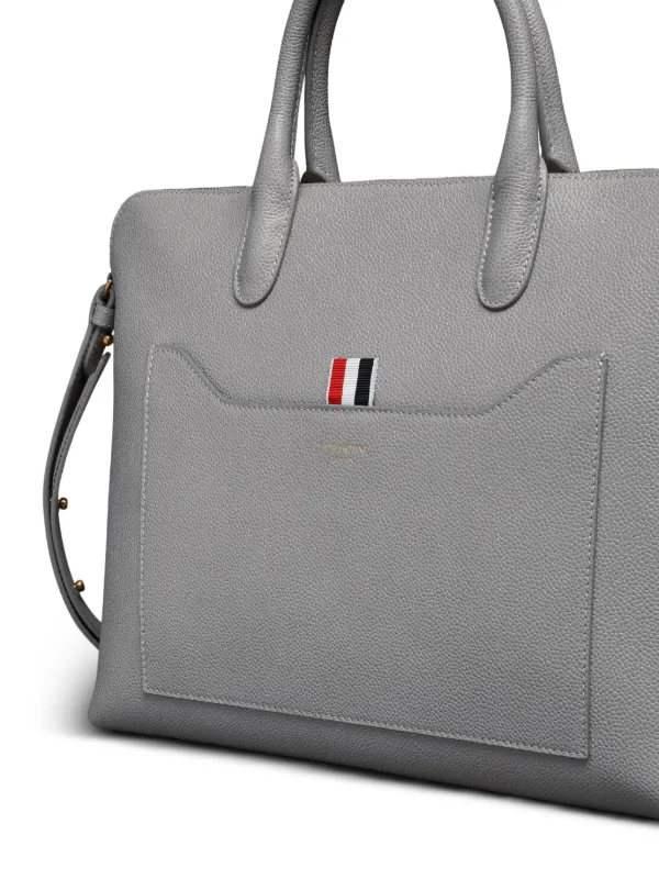Thom Browne レザー トートバッグ Thom Browne レザー トートバッグ | グレー | FARFETCH JP