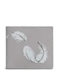 Thom Browne feather-print card holder - Grey