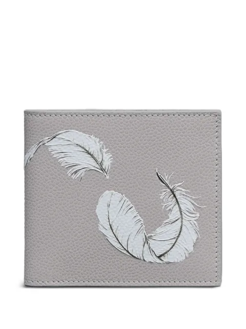 Thom Browne feather-print card holder