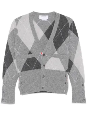 Thom Browne ストライプ カーディガン | グレー | FARFETCH JP