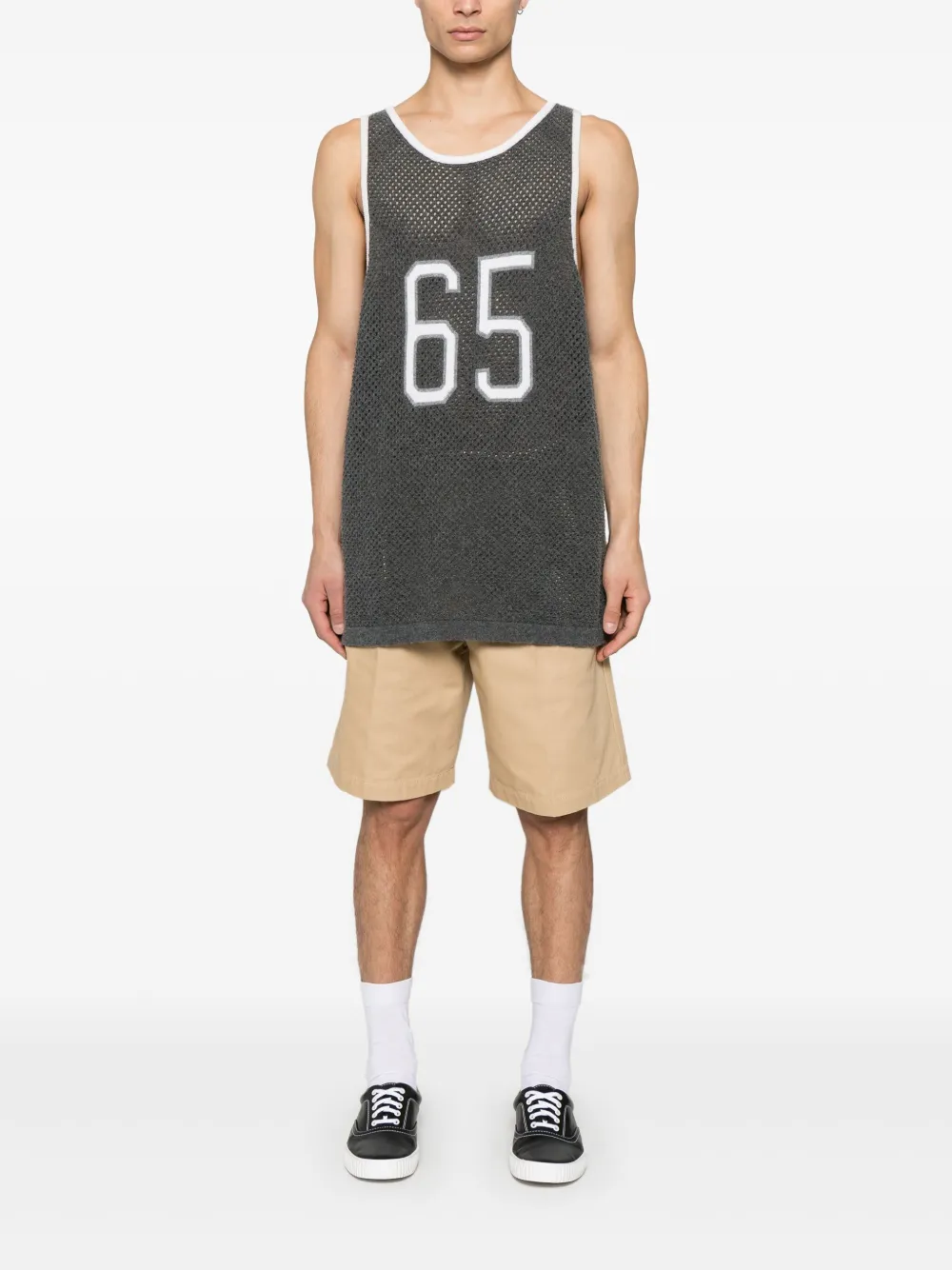 Thom Browne maillot de basketball en cachemire | Débardeurs | Image 2