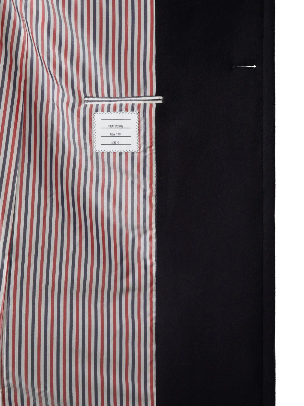 Thom Browne Shawl-collar Coat In Black