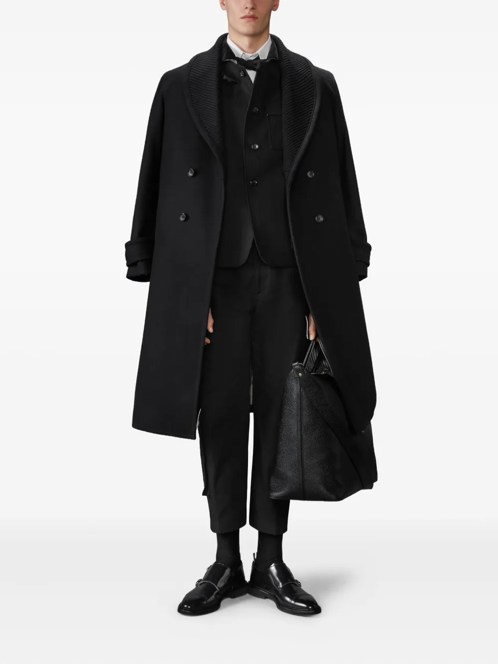 Thom Browne Velvet-collared Patch-pocket Jacket In Animal Print