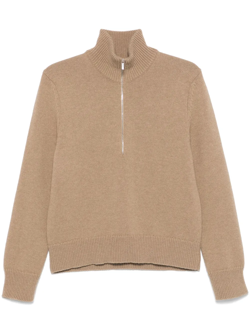 Thom Browne Intarsia trui met halve rits Bruin