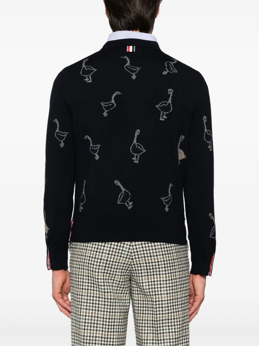 Thom Browne Trui met intarsia patroon Blauw