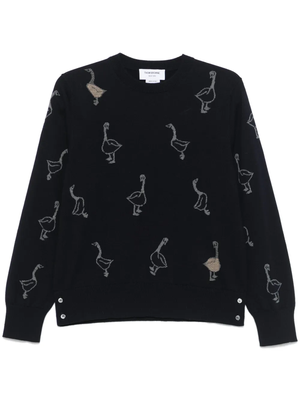 Thom Browne suéter con motivo en intarsia | azul | Image 1