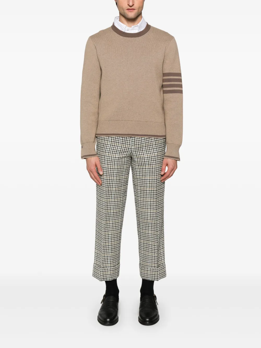 Thom Browne 4-Bar gestreepte trui - Bruin