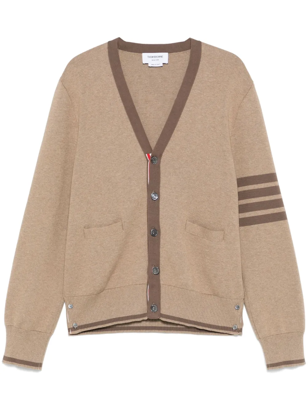 Thom Browne 4-Bar stripe cotton cardigan | Brown | Image 1
