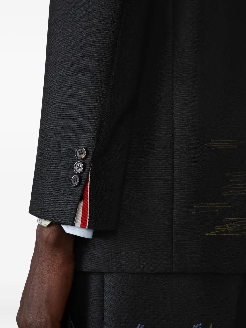 Thom Browne Blazer met borduurwerk Zwart