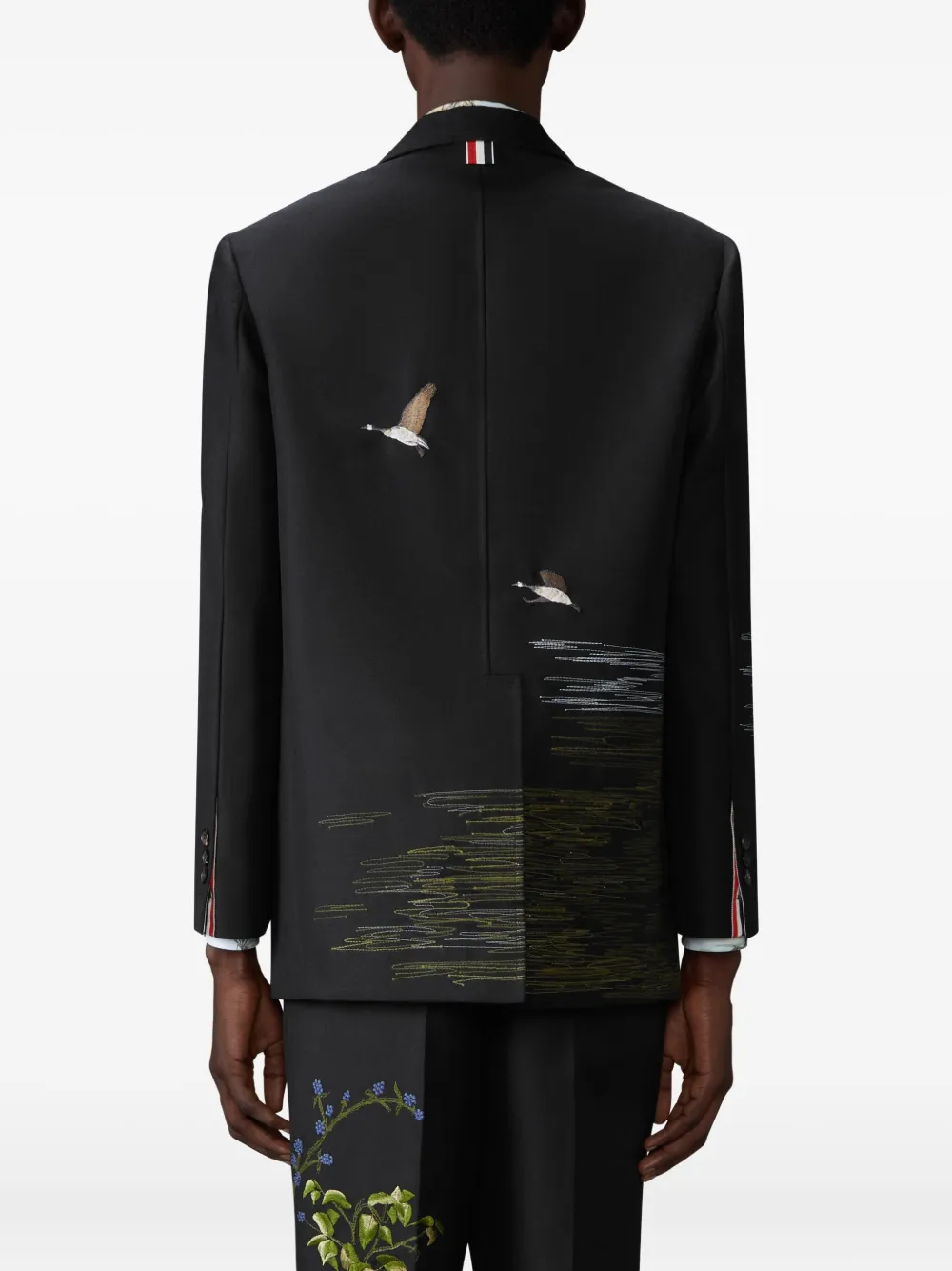 Thom Browne Blazer met borduurwerk Zwart