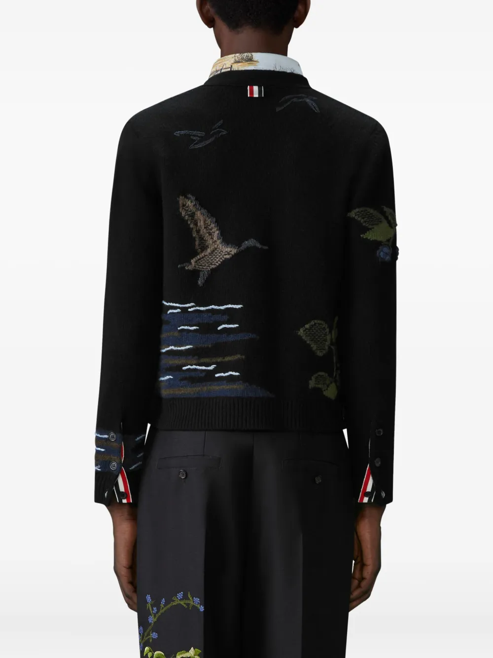 Thom Browne Intarsia vest Zwart