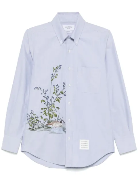Thom Browne embroidered-motif shirt