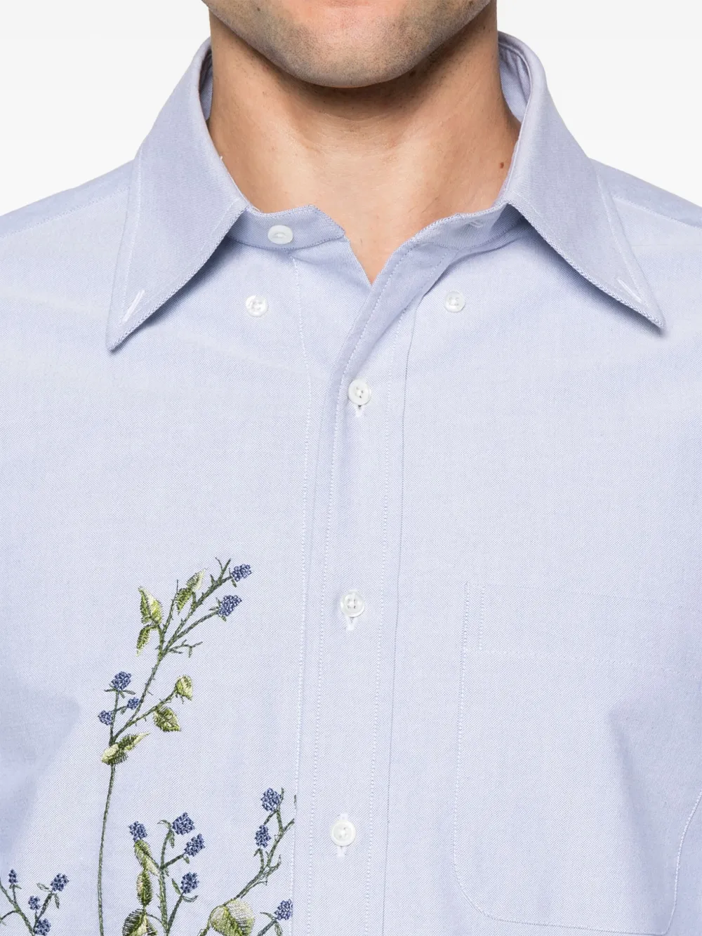 Thom Browne Overhemd met patroon Blauw