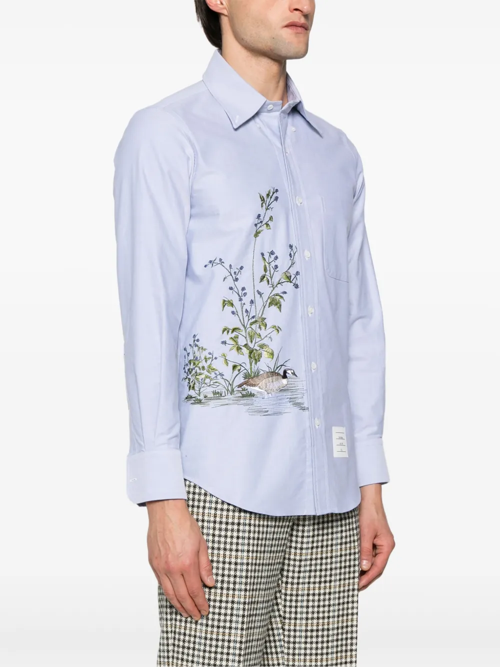 Thom Browne Overhemd met patroon Blauw
