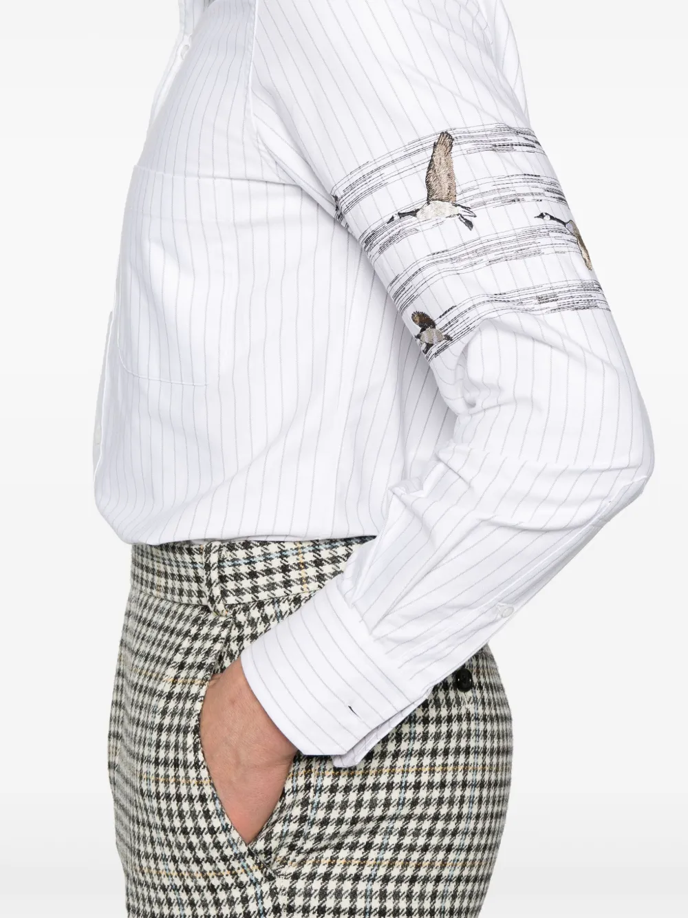 Thom Browne Overhemd met patroon Beige