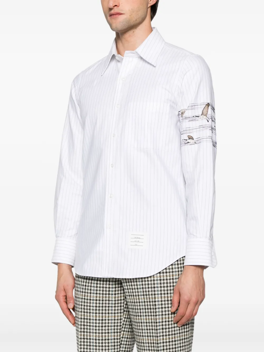 Thom Browne Overhemd met patroon Beige