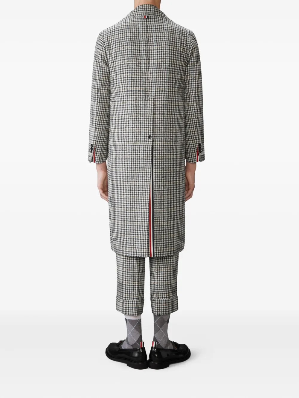 Thom Browne Geruite jas Zwart