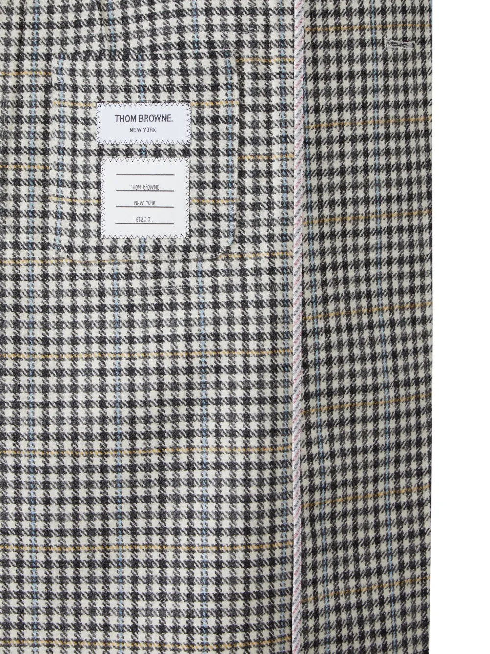Thom Browne Geruite jas Zwart