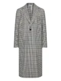 Thom Browne checked coat - Black