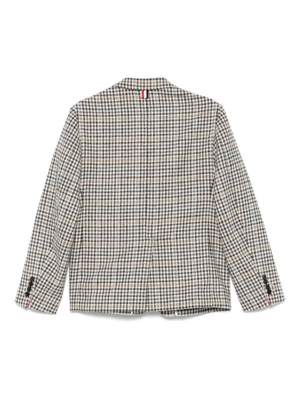 Thom Browne チェック ツイードジャケット | ニュートラル | FARFETCH JP