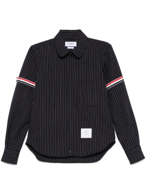 Thom Browne pinstriped zip-up shirt  