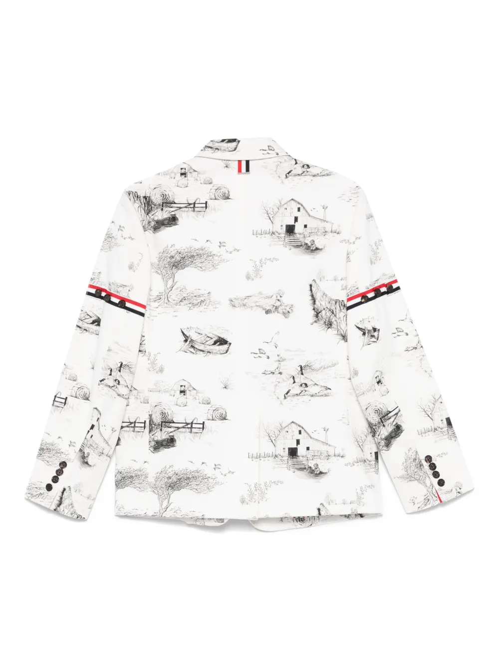 Thom Browne Blazer met print Wit