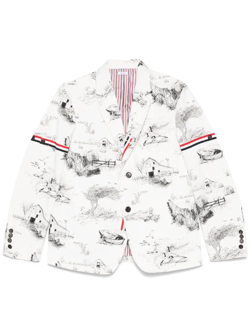 Thom Browne Blazer met print Wit