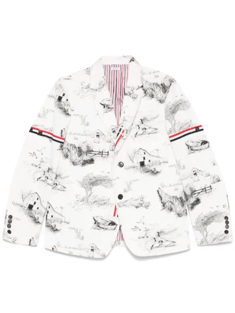 Thom Browne illustration-print blazer