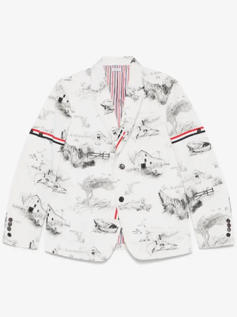 Thom Browne illustration-print blazer