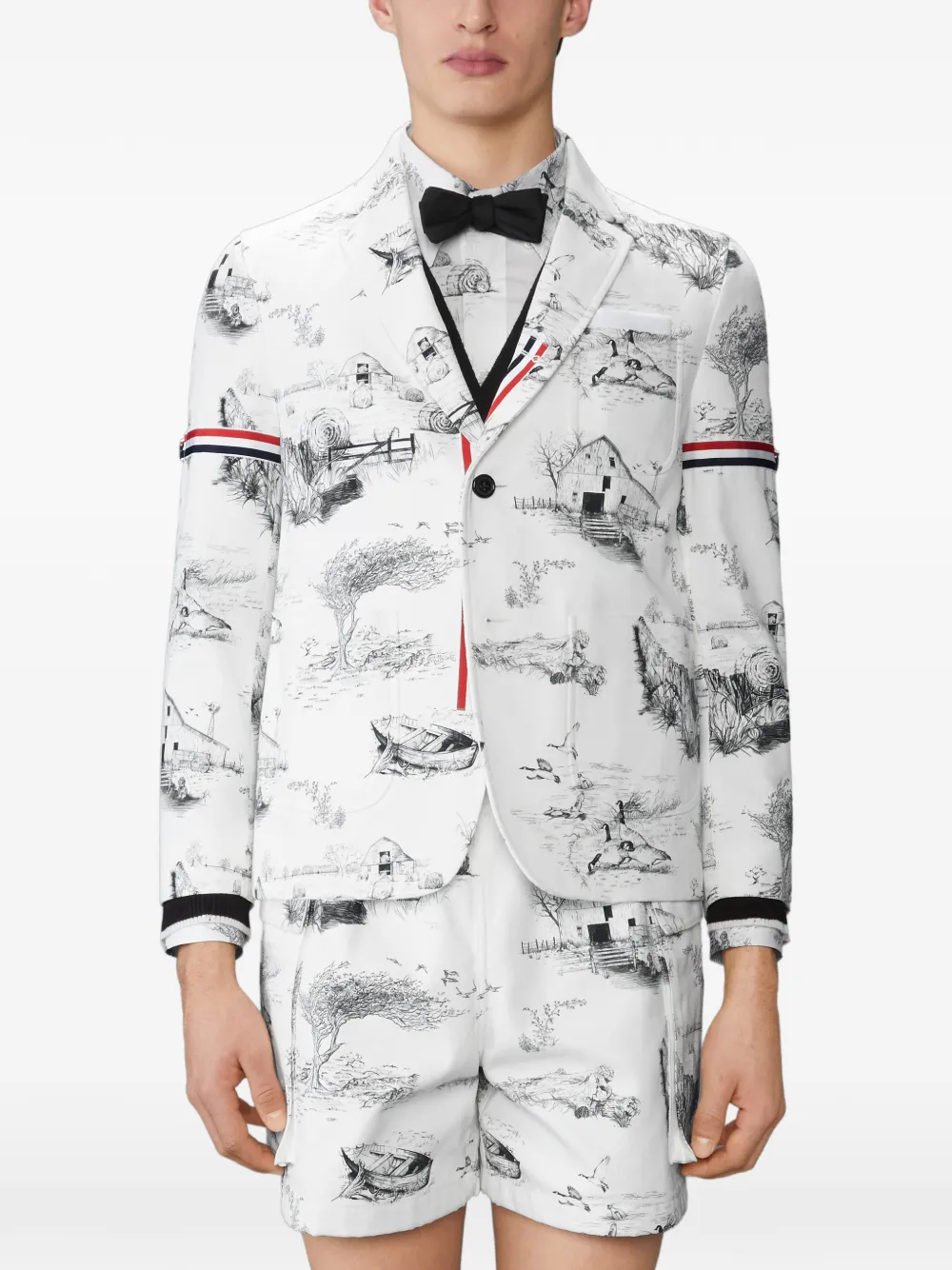 Thom Browne Blazer met print Wit