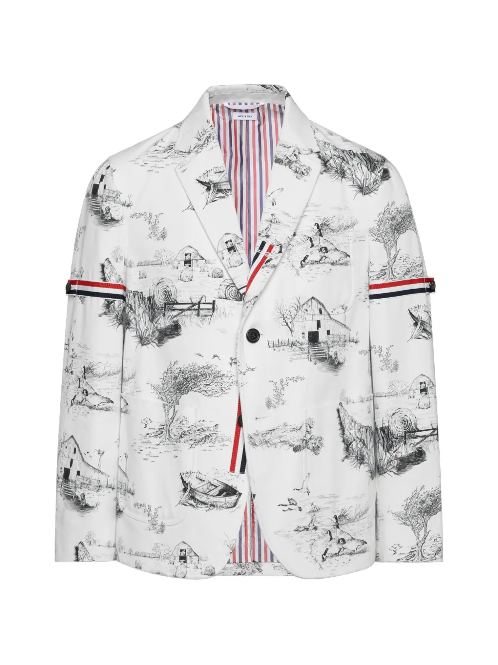 Thom Browne illustration-print blazer