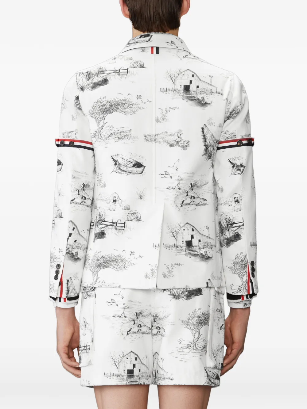 Thom Browne Blazer met print Wit