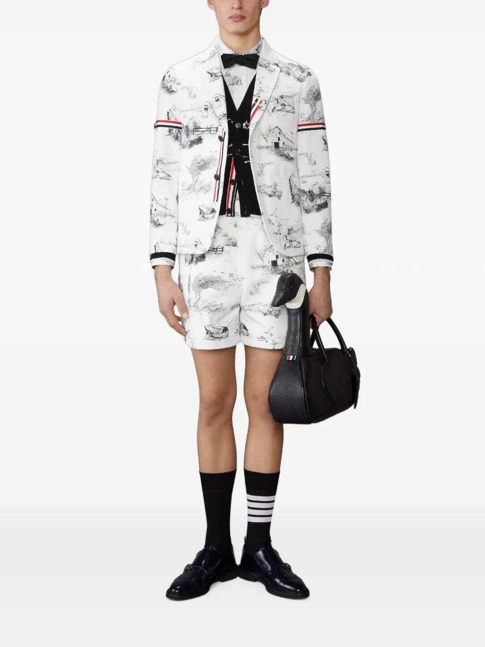 Thom Browne Blazer met print Wit