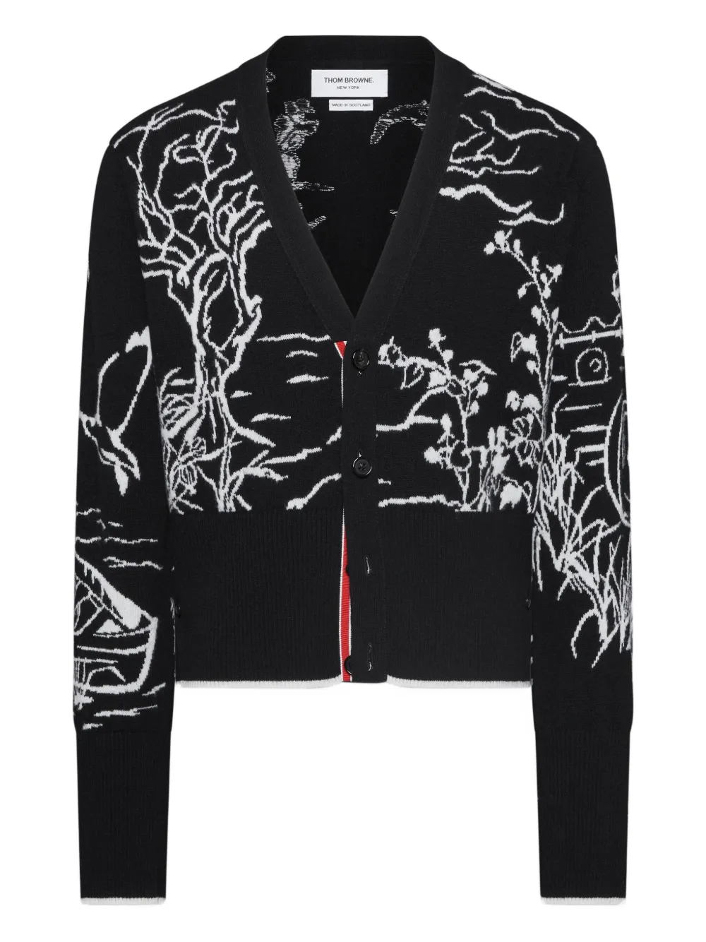 Thom Browne Scenic intarsia vest Zwart