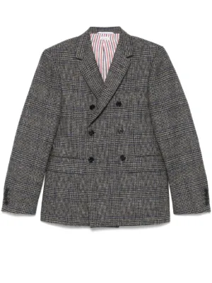 Thom Browne ストライプ ツイスト ウールコート | ブルー | FARFETCH JP