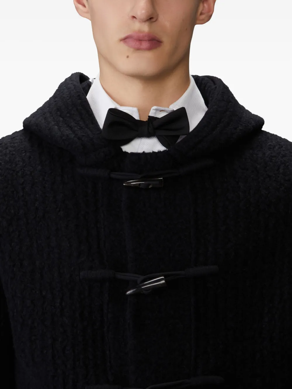 Thom Browne toggle-fastening hooded jacket Zwart