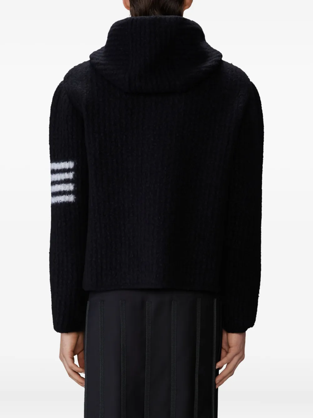 Thom Browne toggle-fastening hooded jacket Zwart