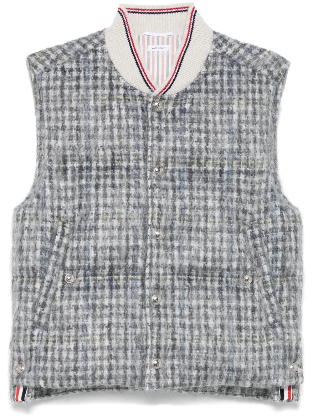 Thom Browne Gunclub geruite bodywarmer Zwart