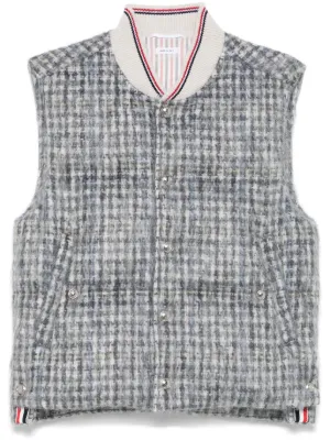 THOM BROWNE トムブラウン ベスト ウール ストライプ 切替 Thom Browne ニットベスト 通販 - FARFETCH
