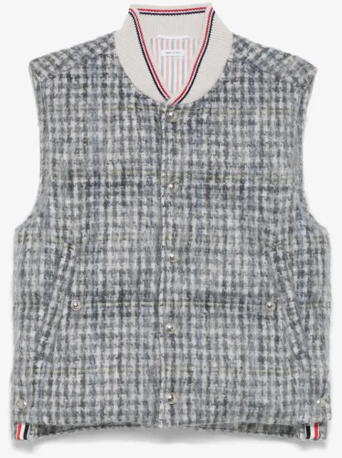 Thom Browne Gunclub check hairy mohair down filled vest