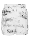 Thom Browne graphic-print cargo shorts - White