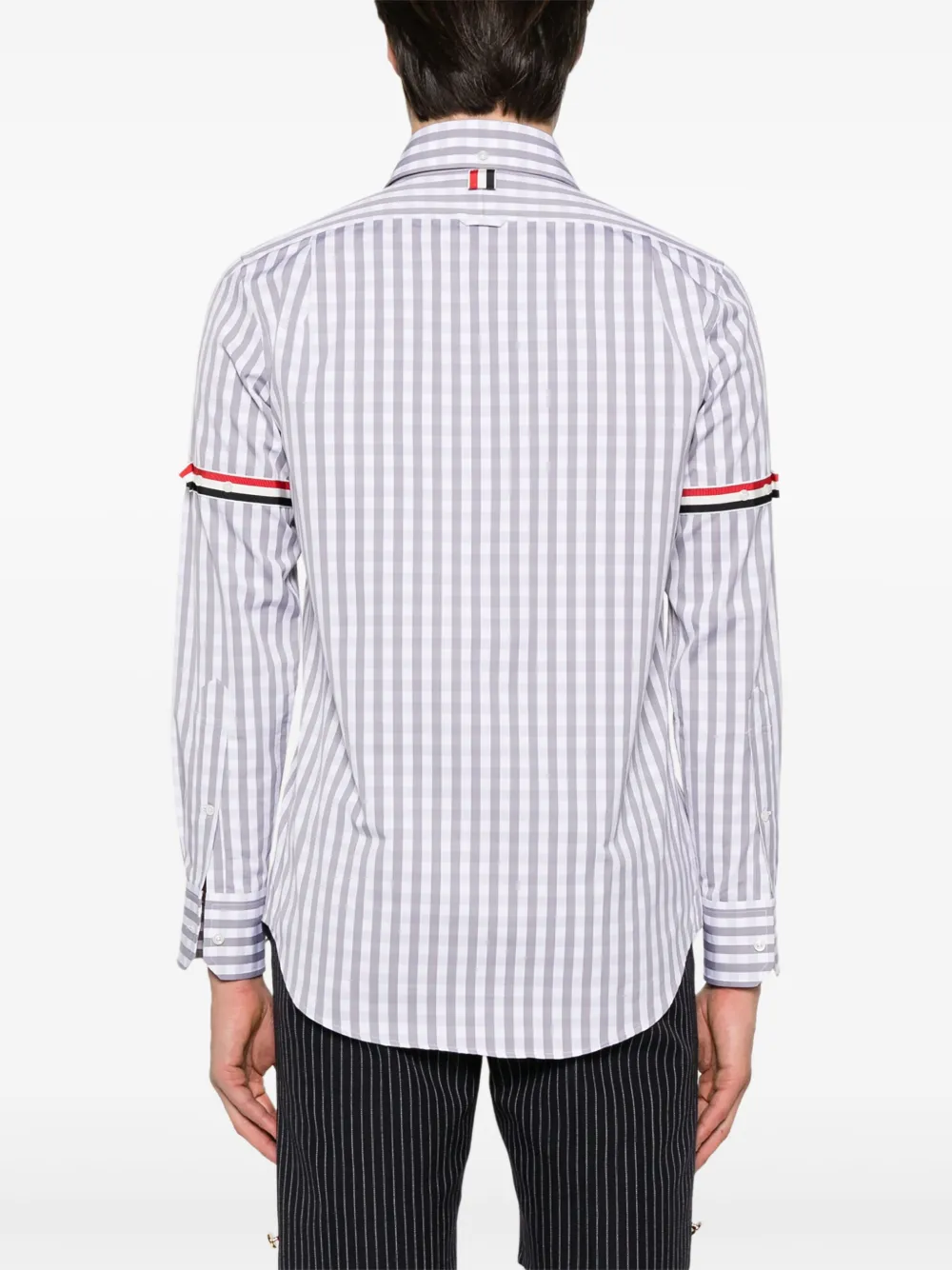 Thom Browne Geruit overhemd Grijs