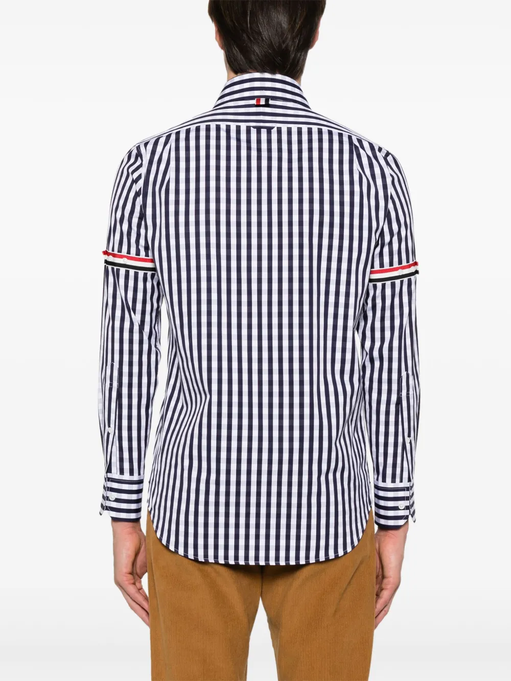 Thom Browne Geruit overhemd Blauw