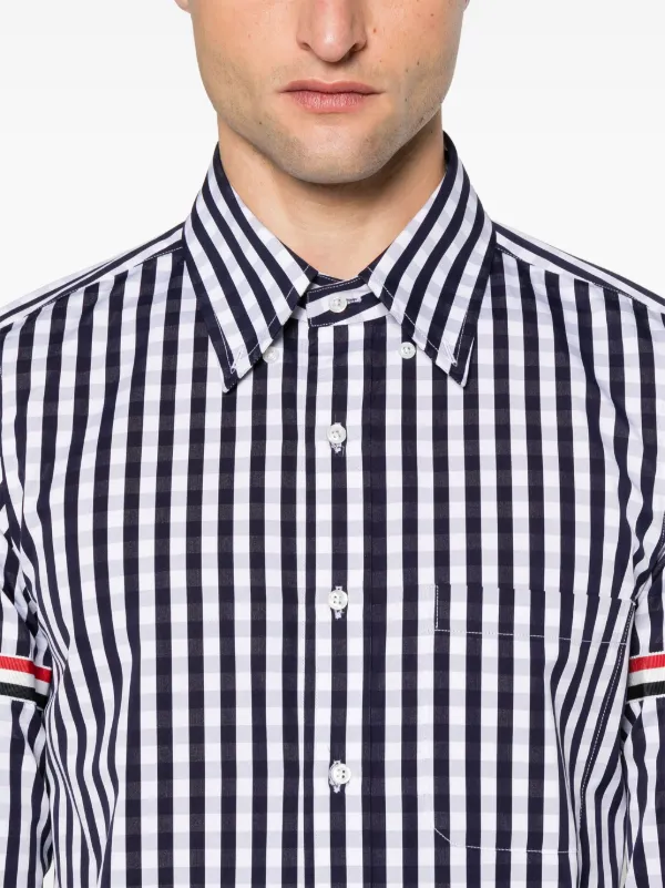 Thom Browne Checked Shirt | Blue | FARFETCH