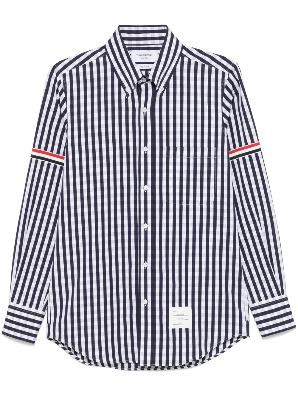 Thom Browne Geruit overhemd Blauw