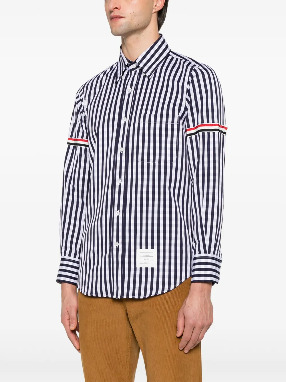 Thom Browne Geruit overhemd Blauw
