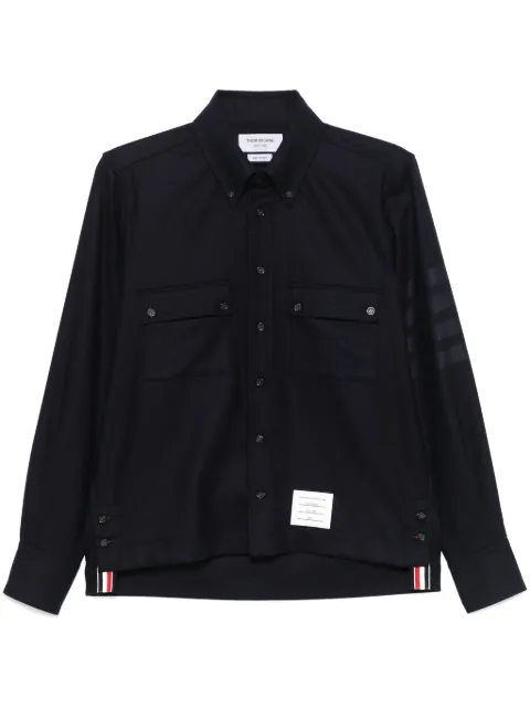 Thom Browne 4-bar flannel shirt