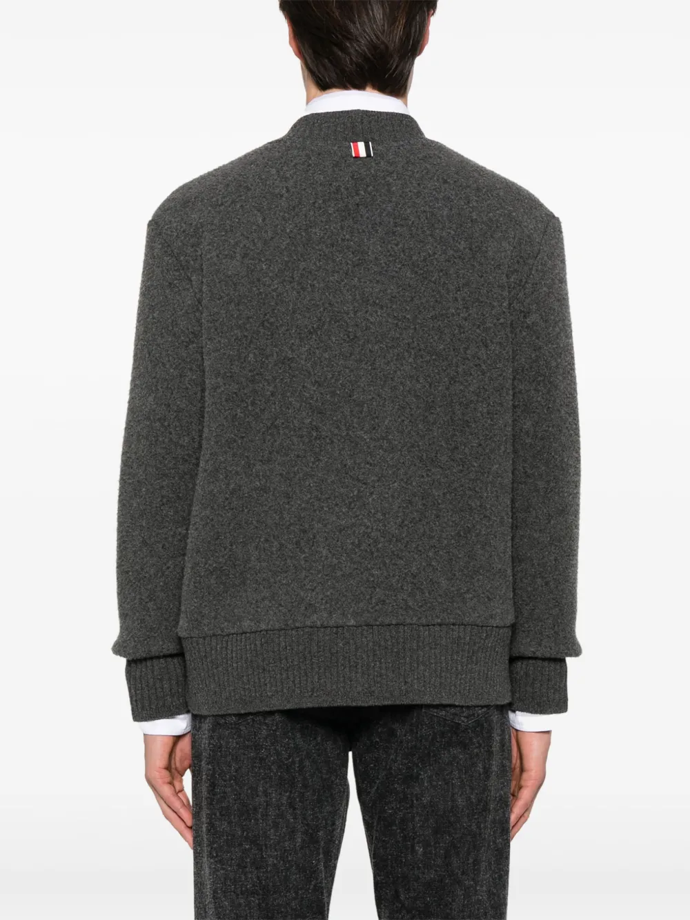 Thom Browne Wollen vest met V-hals Grijs