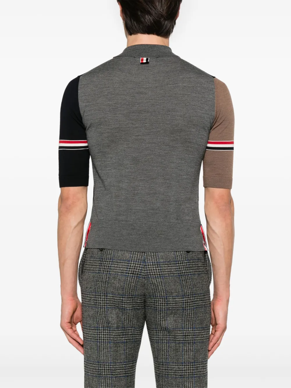 Thom Browne Poloshirt met RWB-streep detail Blauw