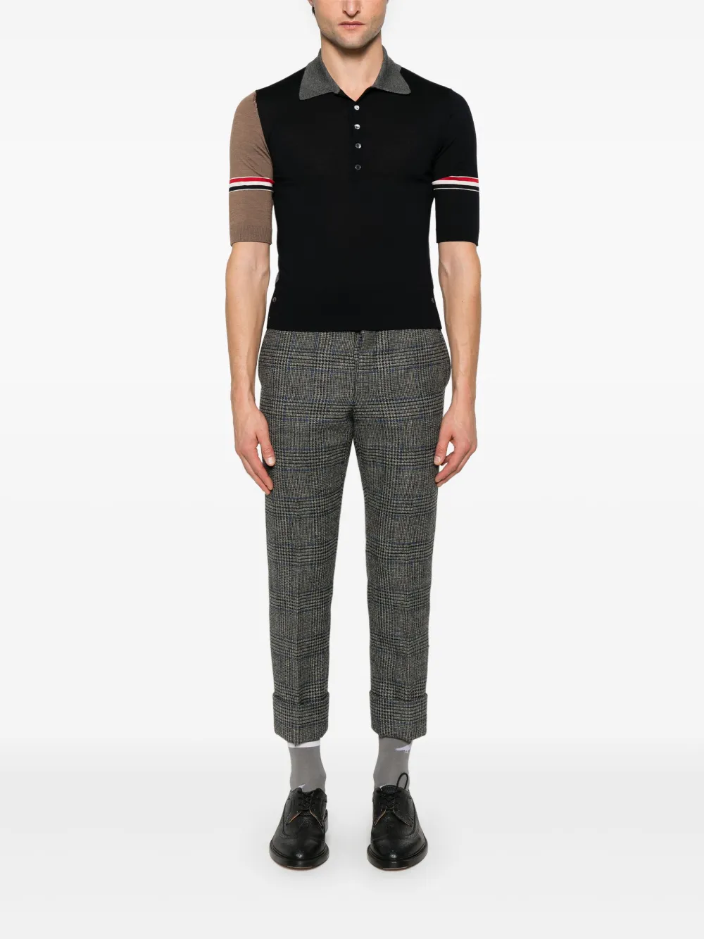 Thom Browne Poloshirt met RWB-streep detail Blauw